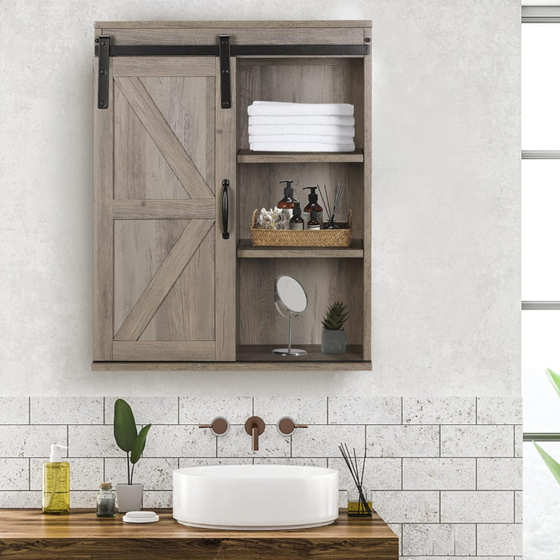 Purrier Bathroom Cabinet, Whask Oak