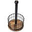 Porte-serviettes en papier Anvil Wire et Acacia, 13,25 po, noir antique