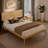 Loki Queen Bed Frame With 3D Chevron Headboard & Signature Tapered Legs, Premium Mid-century Modern Wood Platform Bed Frame, Low-profile Surround-1651986667-1651986671