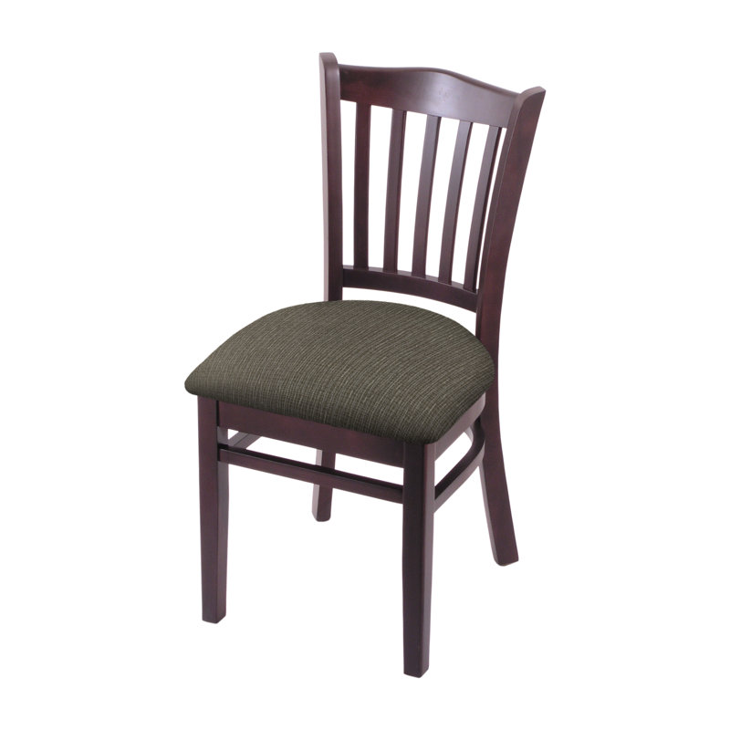 Hampton 18'' H Upholstered Beech Side Chair, Dark Cherry, Graph Chalice