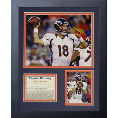 Broncos l'-souvenirs encadré blanc Peyton Manning