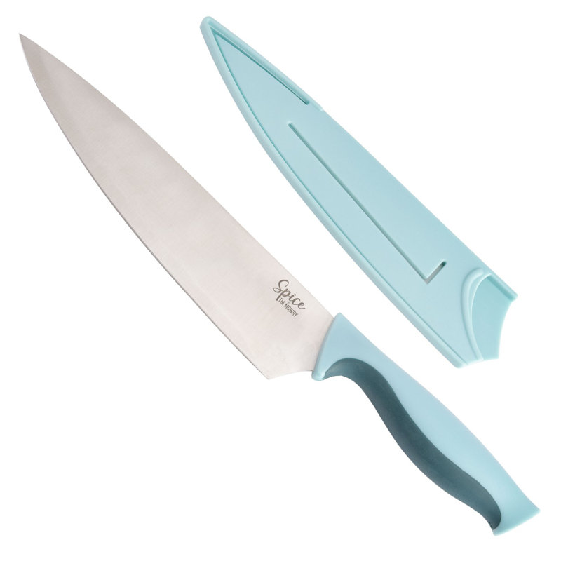 Spice by Tia Mowry Spice by Tia Mowry 6 Piece Cutlery Set W/Cutting Board, Stainless Steel Knives, and Sheaths