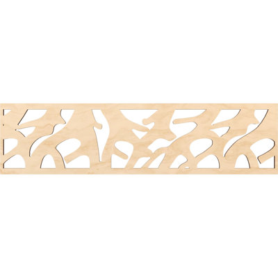 47"W x 12"H x 3/8"T Manton Fretwork Moulding, Birch