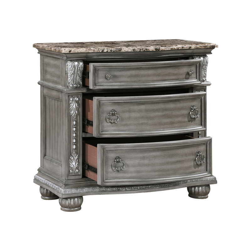 Ensemble de 2 tables de chevet en bois d'ingénierie traditionnel