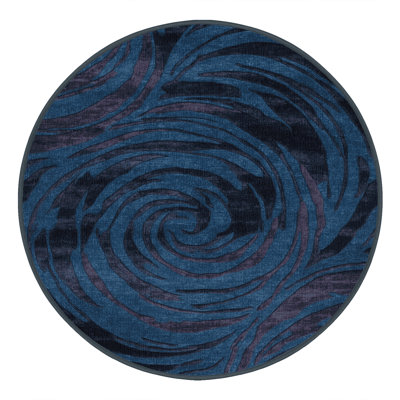 Machine Washable Abstract Gray Area Rug