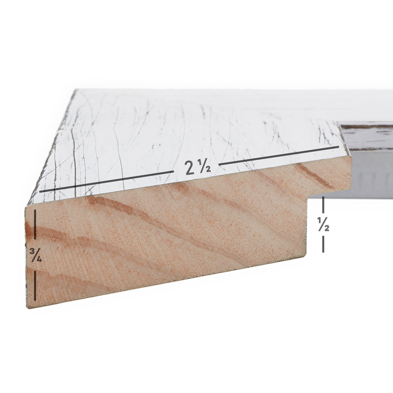 Cadre photo simple en bois, 10 po x 12 po emmêlé à 8 po x 10 po, Guimauve blanche