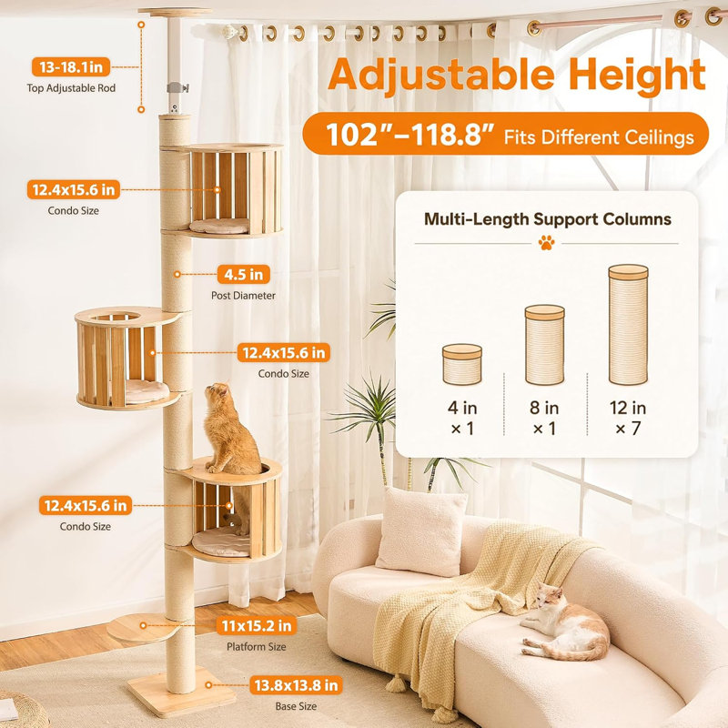 118.8 " H Cat Tree