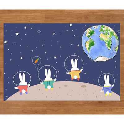 Tapis bleu en polyester tissé à la machine Golub