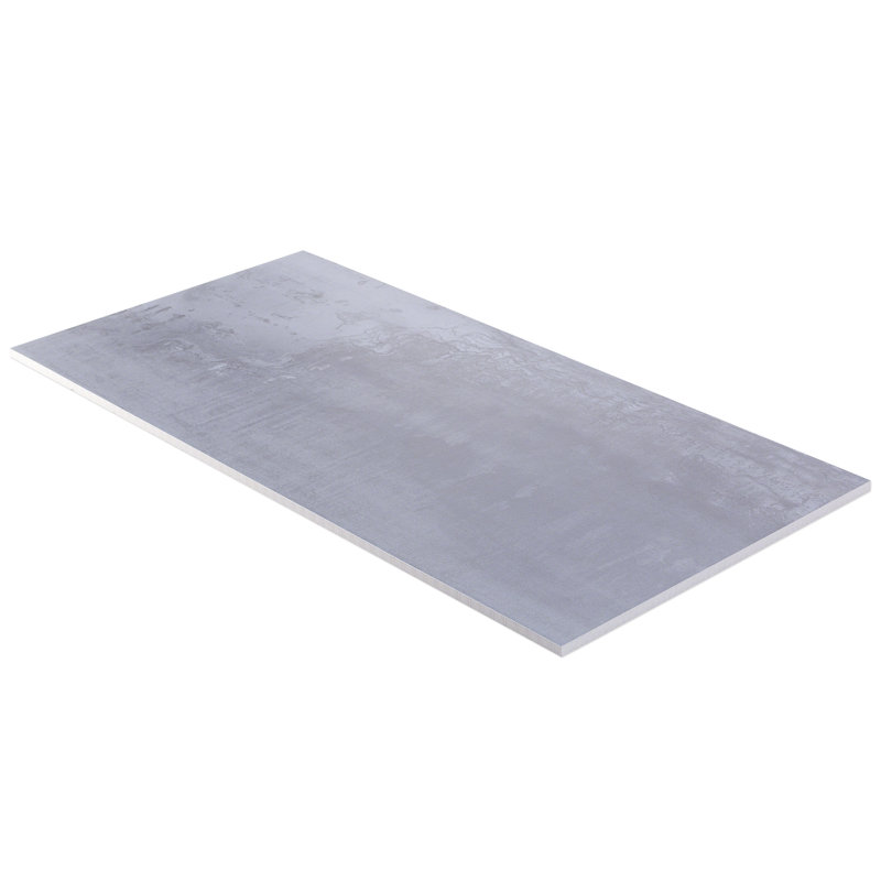 Alloy 12" x 24" Porcelain Metal Look Wall & Floor Tile ( 15.49 sq. ft. / box ), Light Gray