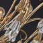 Tulipani 6 LT Winter Brass/Clear Chandelier Allegri