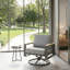Chaises de patio pivotantes en aluminium toutes saisons de 30 po avec coussins