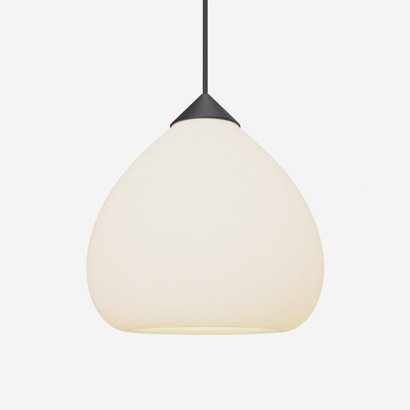 Gulp Pendant Light, 14.6" H x 9.45" W x 9.84" D, Black, Carbon