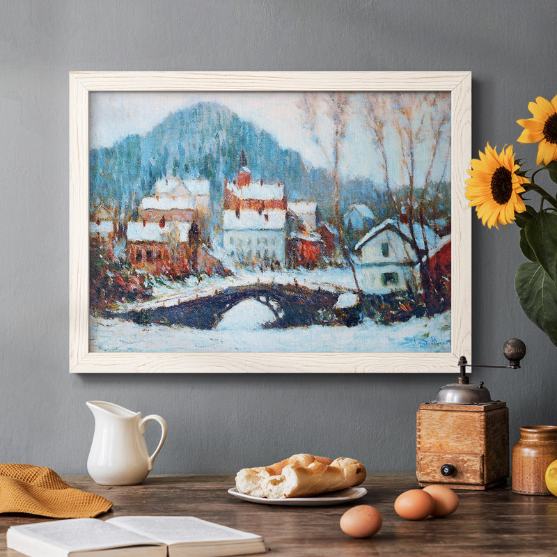 Sandviken, Norvège, 1895 02, reproduction d'art sur toile, H 22 po x l 32 po x P 1,5 po, Blanc