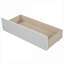 Lit plateforme simple en bois de pin avec 2 tiroirs, sans sommier, blanc pour chambre d'amis