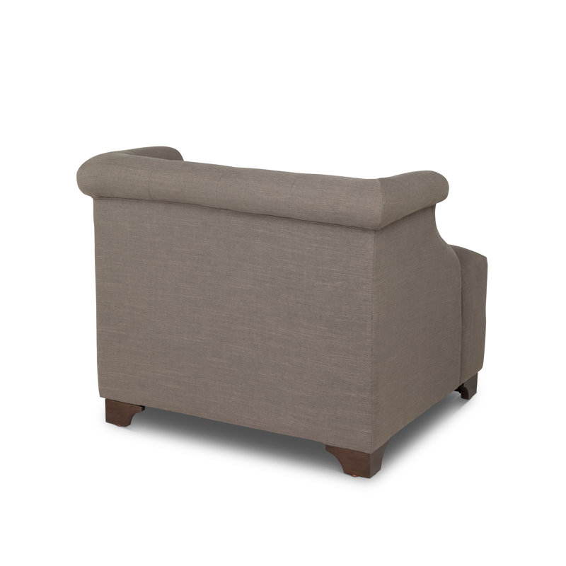 Scroll Arm Occasional Chair, Mocha, Mocha