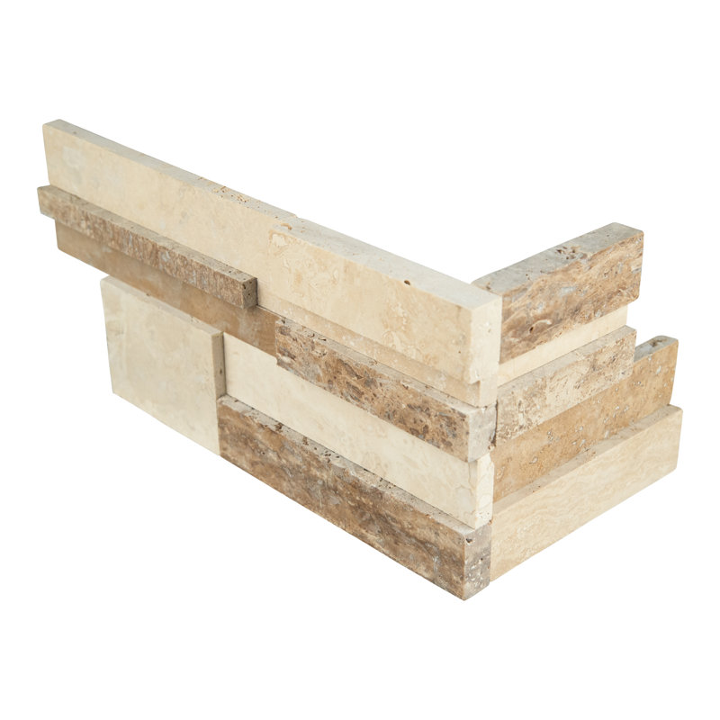 Savile Court 6 in. x 18 in.Travertine Stacked Stone Wall Tile