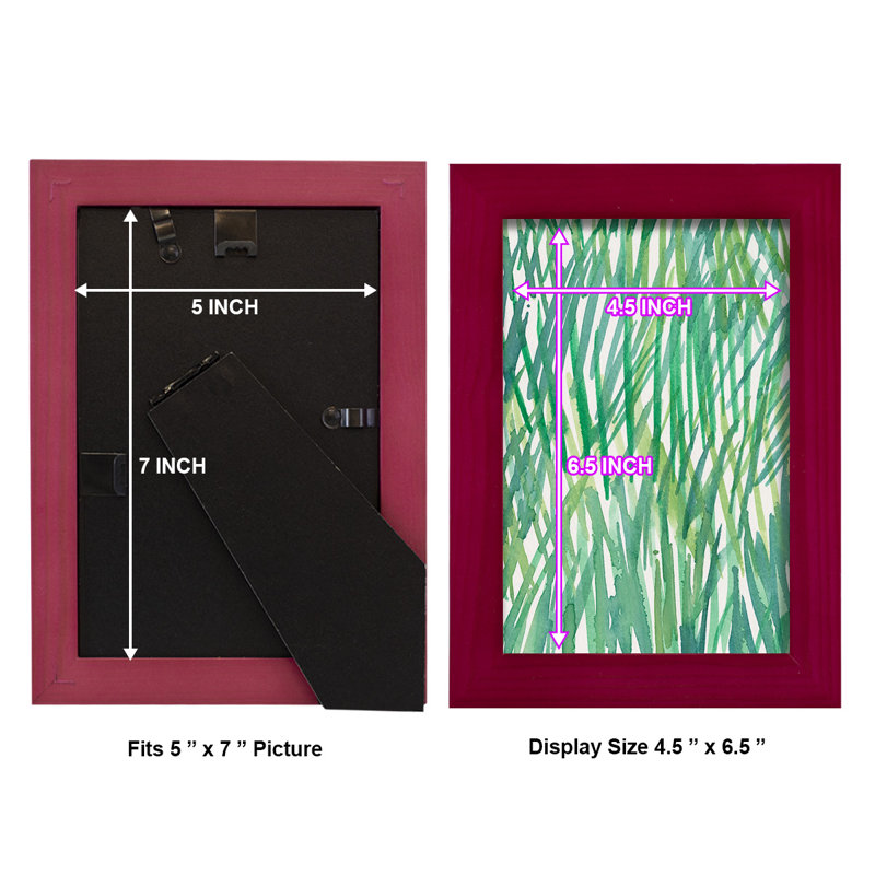 Just Grass I - imprimé, Papier encadré rouge, H 6 po x l 4 po x P 1 po
