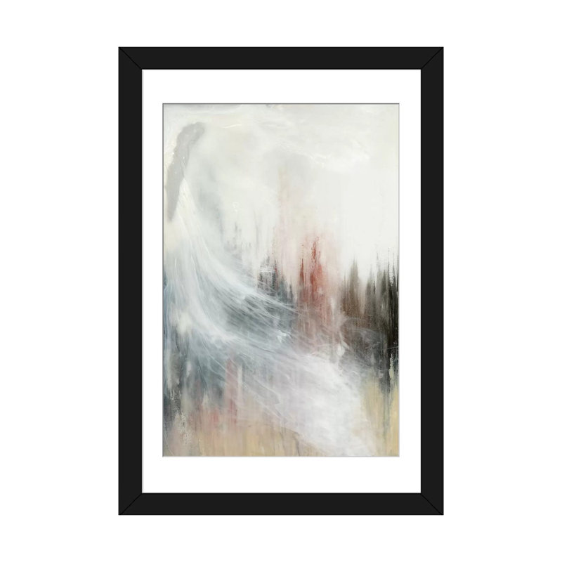« shift », impression sur toile, Papier beaux-arts encadré noir, Blanc, H 24 po x l 16 po x P 1 po