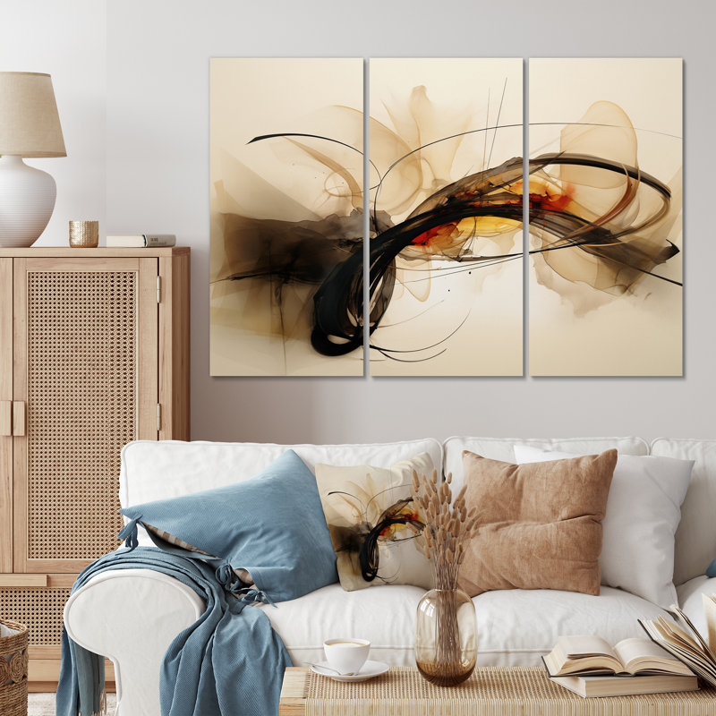 Ensemble de décorations murales Conversations Of The Earth Dynamic Shapes VII - Abstract Shapes, H 28 po x l 36 po x P 1 po