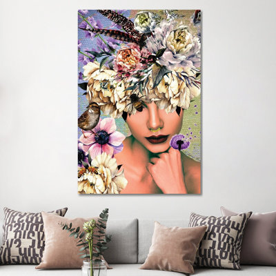 Women In Bloom - Bee Beautiful by Yvonne Coleman Burney - Wrapped Canvas Print