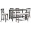 Table fonctionnelle avec tablette et banc relaxant 4 chaises, tablette, design élégant-170932221