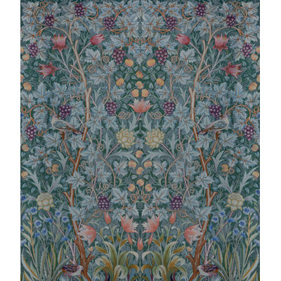 Vine Embroidery Sea Green Wall Mural