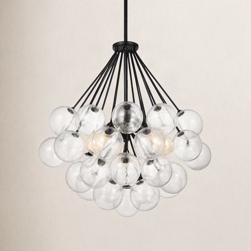 Logan 3-Light Chandelier, Matte Black