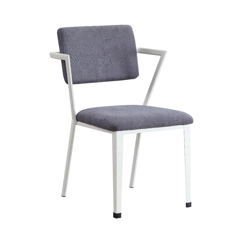 CHAISE DE BUREAU DE 62 CM DE LARGE, TISSU GRIS, Blanc