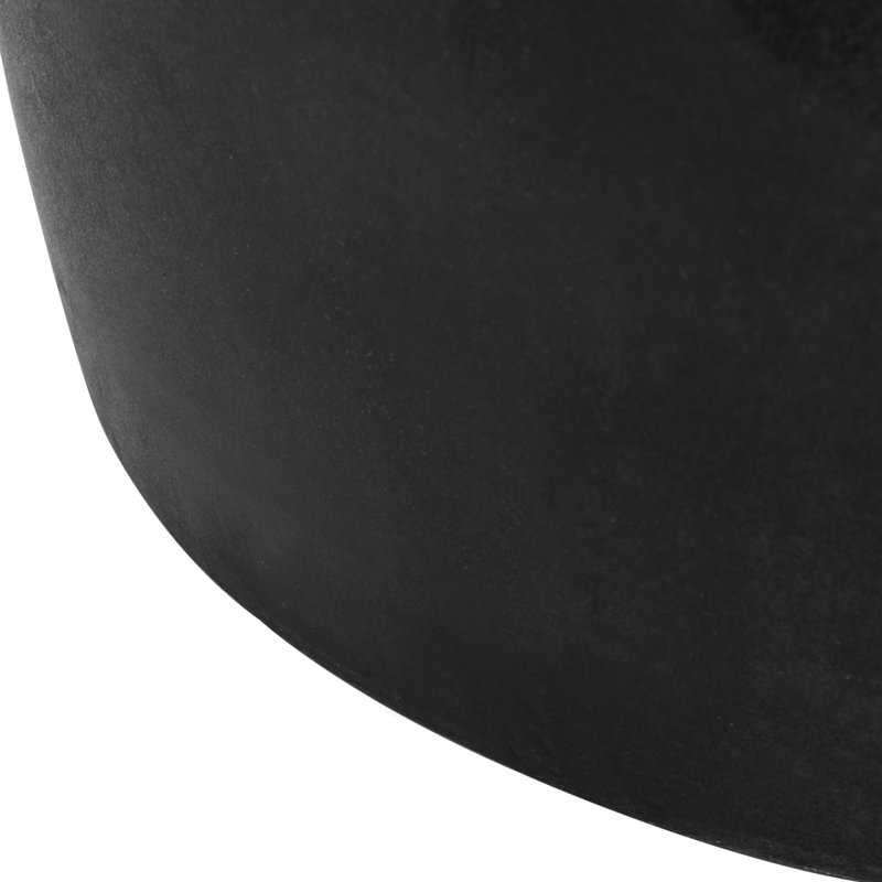 Eswer Concrete Top End Table, Black