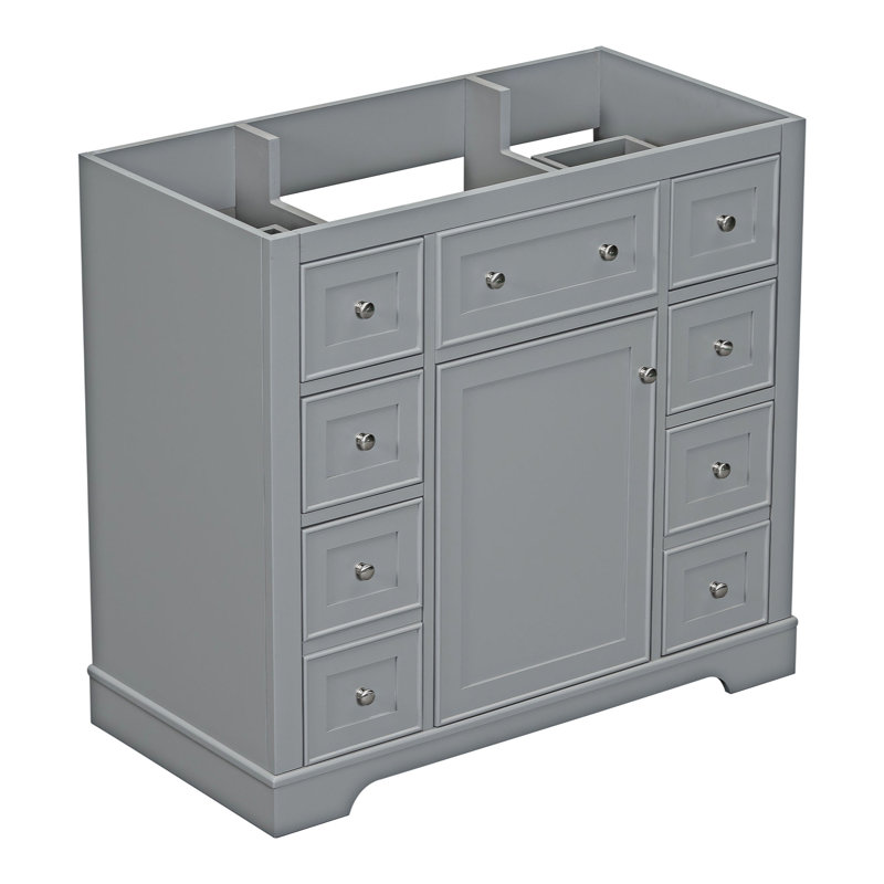 35.60'' Single Bathroom Vanity Base Only, Gray