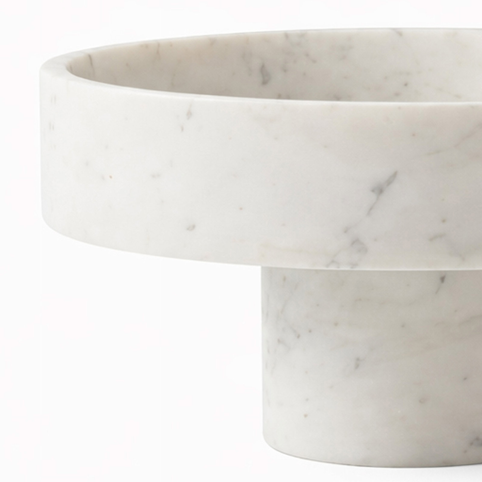 Genuine Marble Decorative Dish, White
