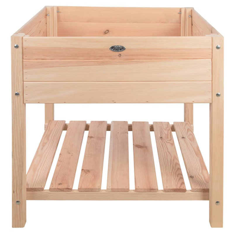 Maldonado Wood Elevated Planter, Brown, 78cm H x 78.8cm W x 78.8cm D