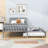 Twin Size Platform Bed Frame with Trundle-1740958625