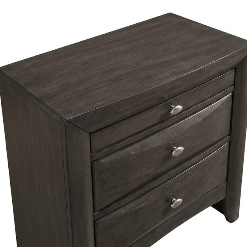Mackenzie Gray 3 Drawers 25.5In. W Nightstand, Gray