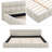Chenille Upholstered Bed Frame With Headboard-86317122-95756493