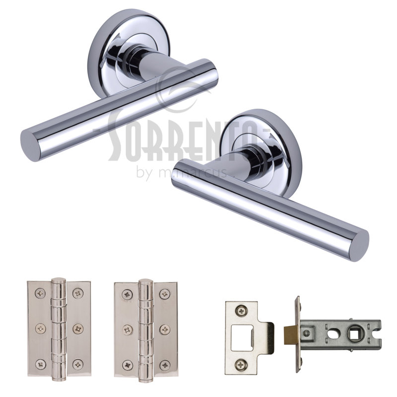 Heritage Brass Shuttle Door Handle Kit, Polished Chrome