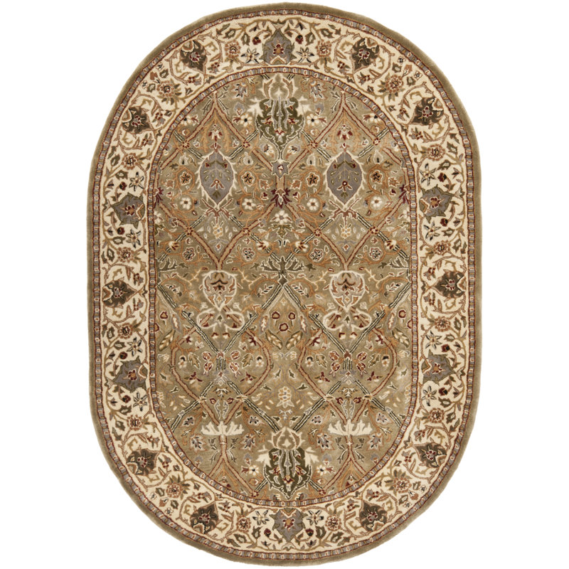 Evie New Zealand Wool Oriental Rug, Oval 7'6" x 9'6"