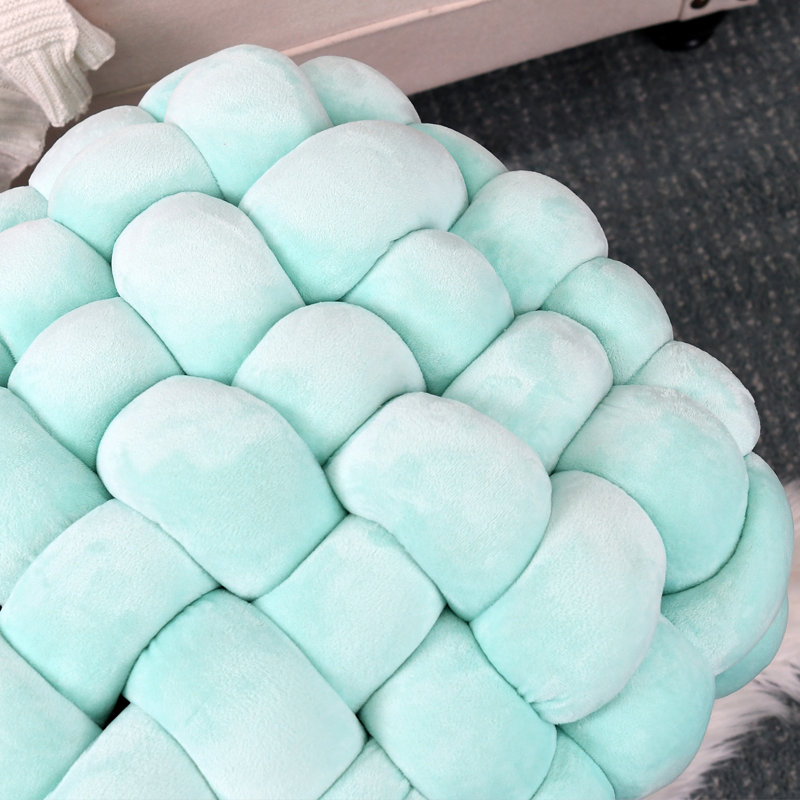Opheim Velvet Ottoman, Limpet Shell Velvet