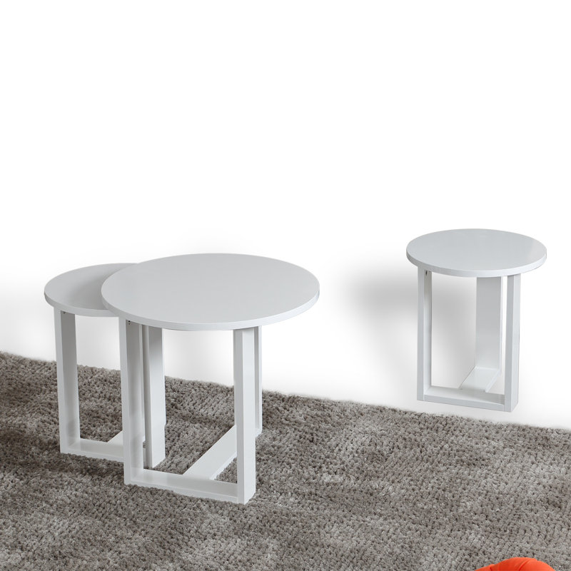 Tables gigognes Sky, Blanc