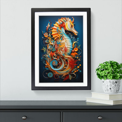 Seahorse Contemporary - Framed Print