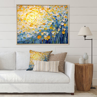 «Blossoming Summer Buttercups Flower Field - Fleurs, reproduction sur toile (sans texture), art mural floral