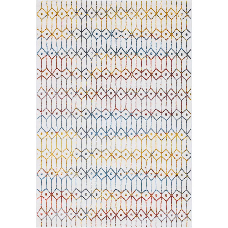 Clidy Abstract Indoor Rug, Rectangle 6' x 9'