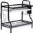 Two-Tier Dish Drying Rack - Sturdy Steel Frame, Cutlery Holder, Cutting Board Hooks & Drip Trays