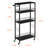 4 - Tier Narrow Gap Cart Black