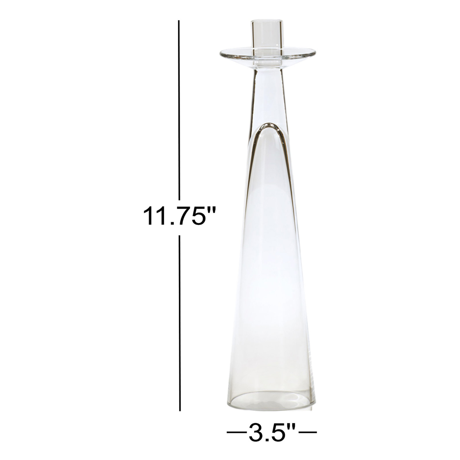 Glass Tabletop Candlestick, Small