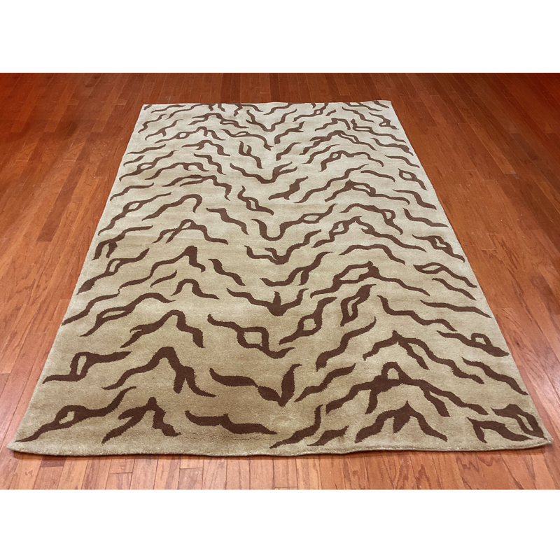 Indo Wool Animal Print Indoor Rug, Rectangle 6' x 9'