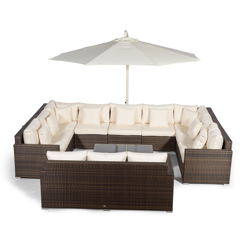Yancey 5 Seater Rattan Corner Sofa Set
