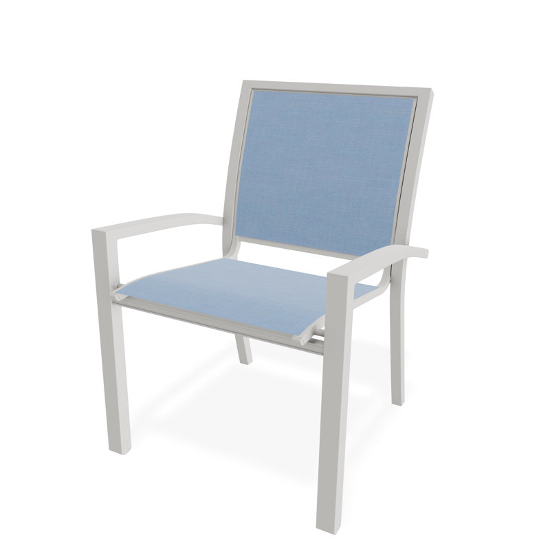 Kendall Outdoor Dining Chair, Snow, Sky