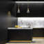 7" E26 Clear Bell Glass Pendant Light, Satin Brushed Black With Brass Metal Finish-871743991
