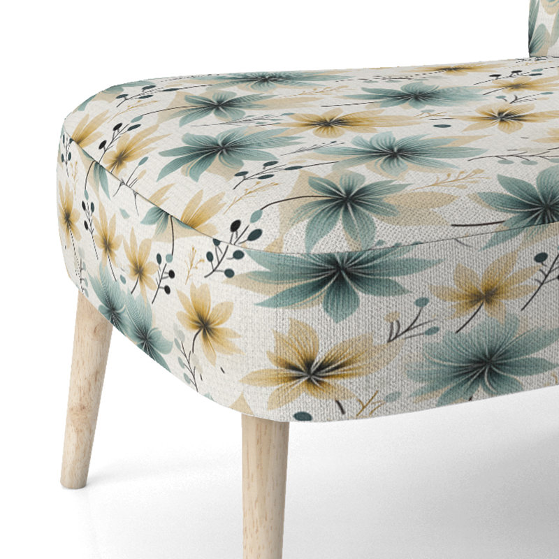 Chaise d'appoint rembourrée Teal & Beige